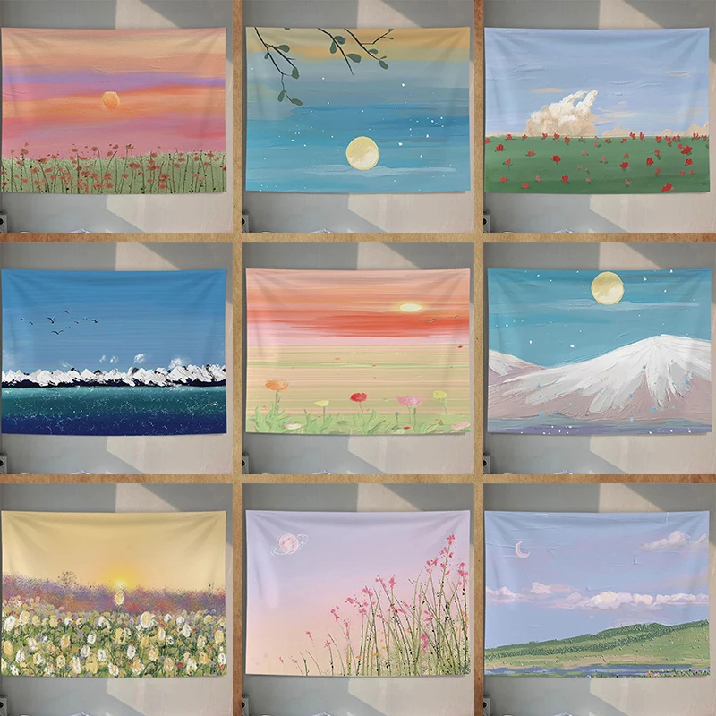 Home decoration field lakeside scenery tapestry exquisite tapestry wall hanging decoration wall hanging girl pink 200x150cm
Home decoration field lakeside scenery tapestry exquisite tapestry wall hanging decoration wall hanging girl pink 200x150cm