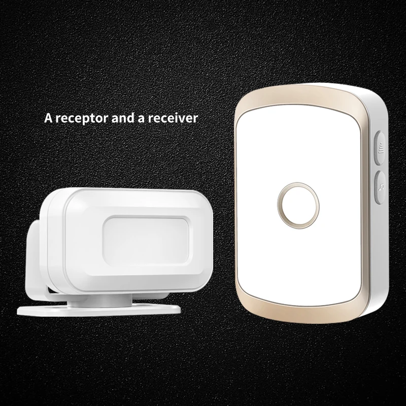 

Cacazi M20 5th gear volume 52 ring 0-110DB 280M remote control wireless infrared emergency doorbell PIR motion detector safe