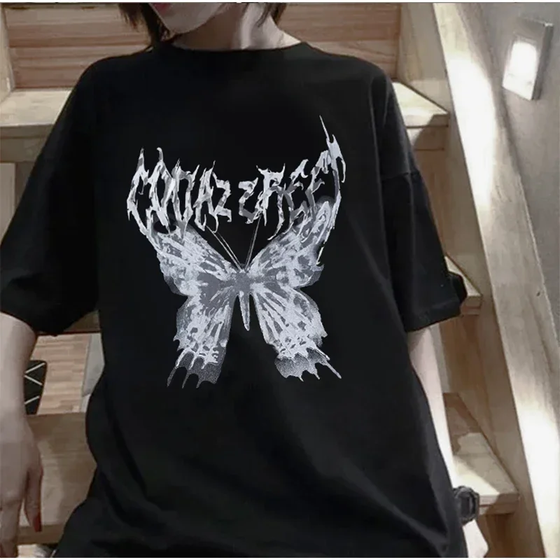 Fashion Women T-shirt Butterfly Harajuku Y2k Dark Oversized T-shirts Punk Swag Aesthetics Unisex Short Sleeve Clothing Tops Tee
Fashion Women T-shirt Butterfly Harajuku Y2k Dark Oversized T-shirts Punk Swag Aesthetics Unisex Short Sleeve Clothing Tops Tee