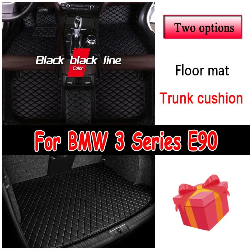 

Custom Made Leather Car Floor Mats For BMW 3 Series E90 2006 2007 2008 2009 2010 2011 2012 Carpet Rugs Foot Pads Accessories
