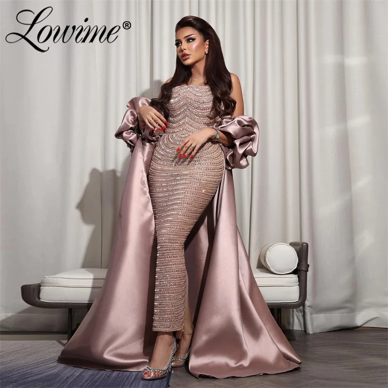 Elegant Dubai Beaded Evening Dresses Plus Size Customized Party Dress With Detachable Cape Sleeves Crystals Prom Dress For Women
Elegant Dubai Beaded Evening Dresses Plus Size Customized Party Dress With Detachable Cape Sleeves Crystals Prom Dress For Women