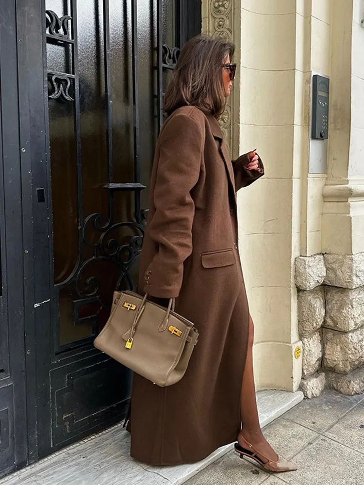 Autumn Winter Cashmere Coat Women's Classic Thickened Double-sided Wool Long Coats Elegant Overcoat Thick Outerwear Streetwear
Autumn Winter Cashmere Coat Women's Classic Thickened Double-sided Wool Long Coats Elegant Overcoat Thick Outerwear Streetwear