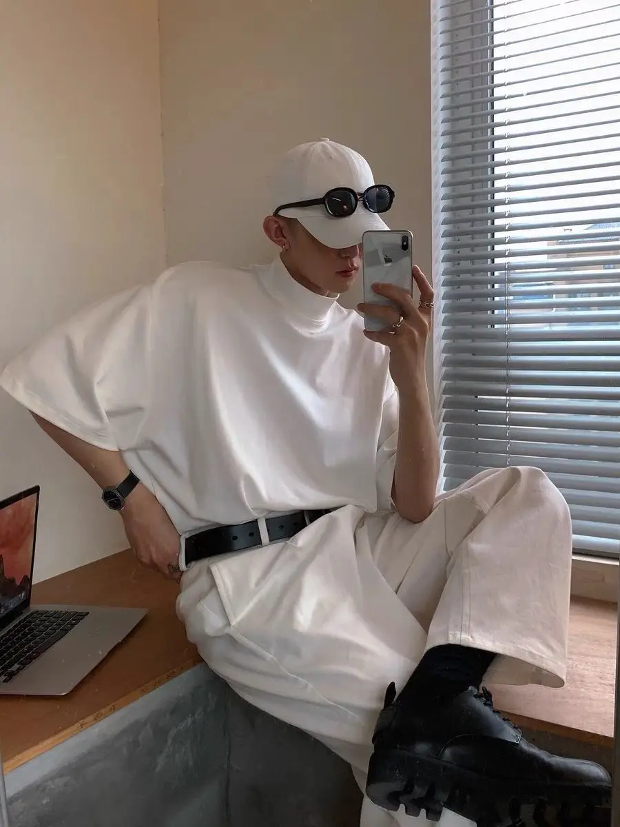Korean style simple high-end T-shirt half turtleneck short-sleeved men loose niche trendy ins design solid color bottoming shirt
Korean style simple high-end T-shirt half turtleneck short-sleeved men loose niche trendy ins design solid color bottoming shirt