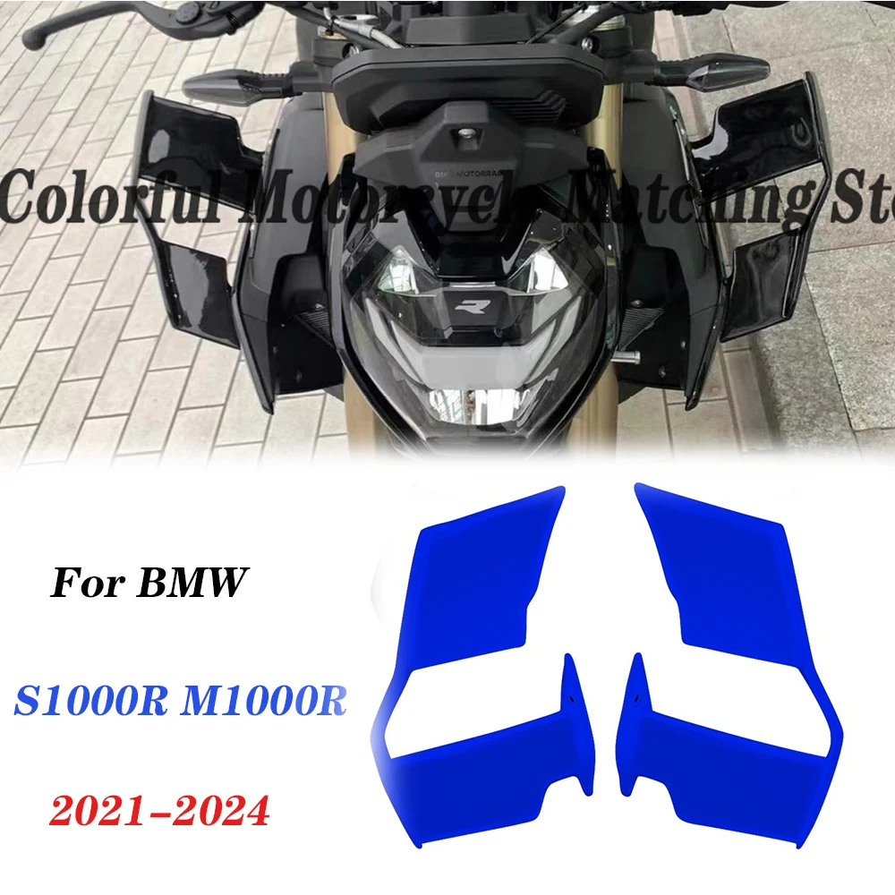 

for BMW S1000R M1000R S1000 R M1000 R 2021-2023 High Quality Black Windshield Wing Fairing Front Aerodynamic Spoiler Fender