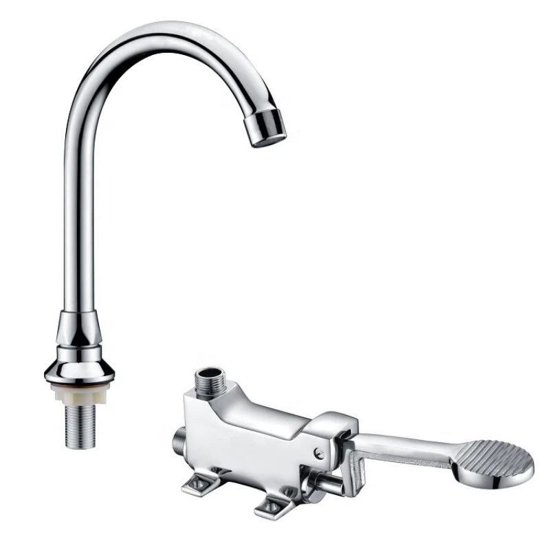 

Hospital copper faucets hands free control water tap brass taps pedal valve foot operated faucet