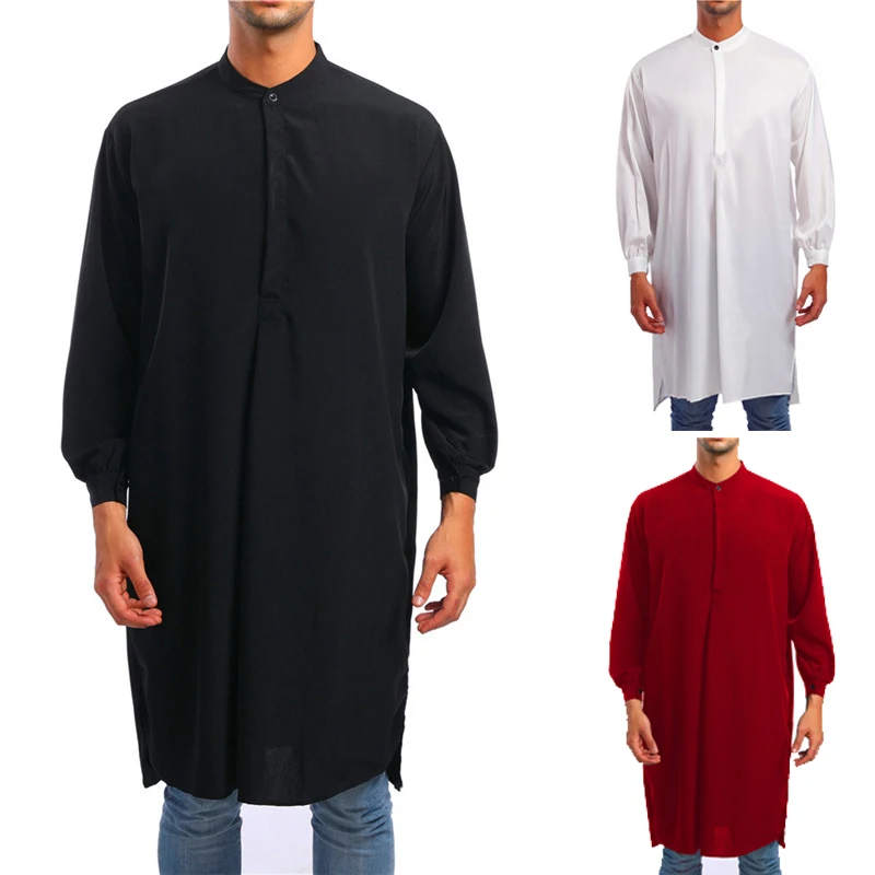 2023 New In Muslim Robe Men Jubba Thobe Long Sleeve Solid Color Breathable Robes 2023 Stand Collar Islamic Arabic Kaftan Abaya
2023 New In Muslim Robe Men Jubba Thobe Long Sleeve Solid Color Breathable Robes 2023 Stand Collar Islamic Arabic Kaftan Abaya