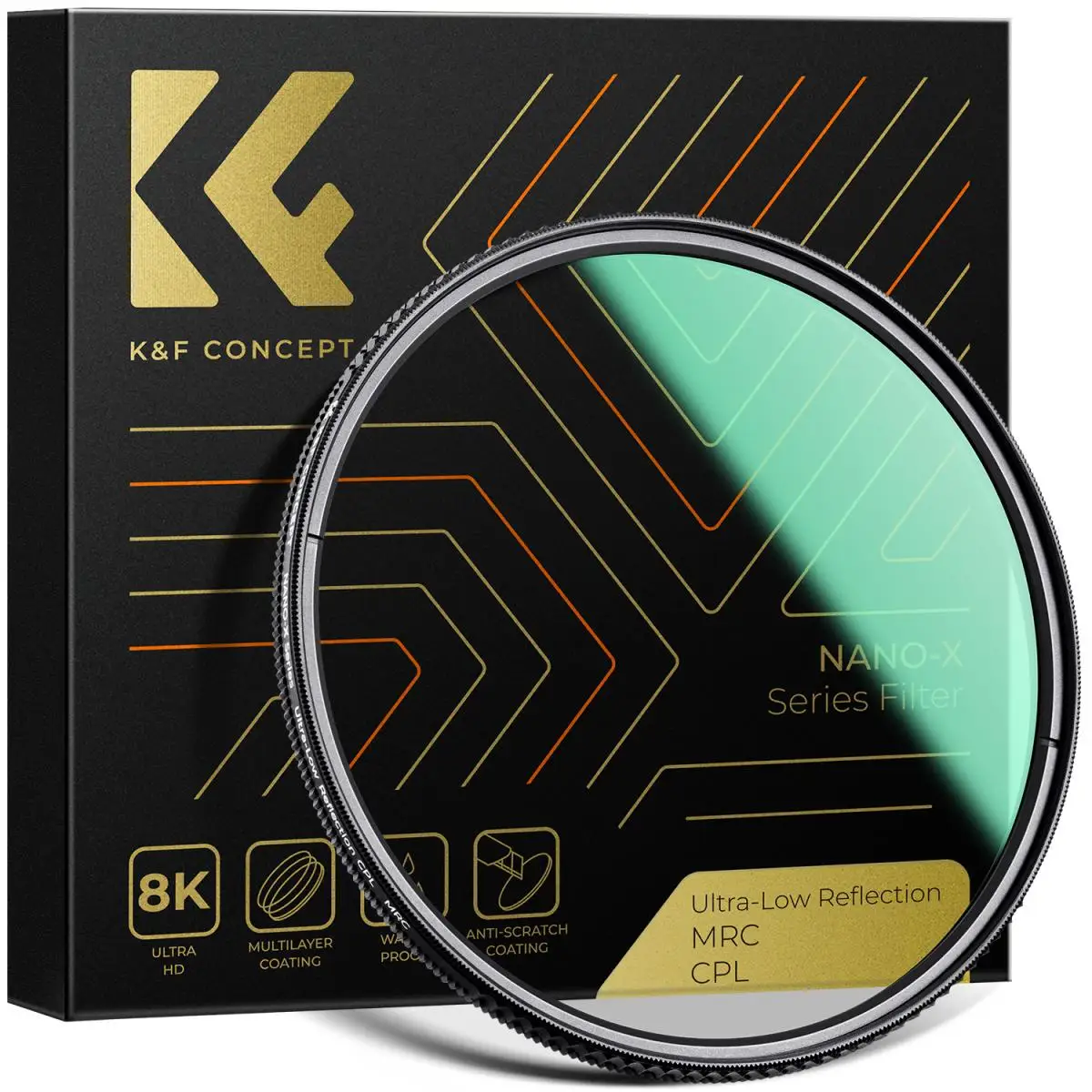 K&F Concept 37mm-95mm Nano-X Series Ultra-Low Reflectivity Circular Polarizer Filter with 28 Multi-Layer Coatings Ultra-Slim HD
K&F Concept 37mm-95mm Nano-X Series Ultra-Low Reflectivity Circular Polarizer Filter with 28 Multi-Layer Coatings Ultra-Slim HD