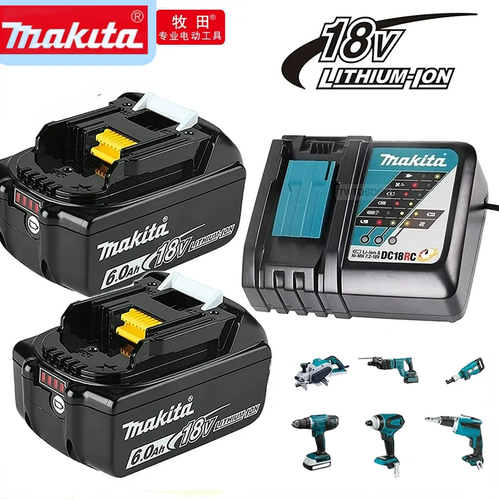 100% Genuine Makita 6Ah/5Ah/3Ah for Makita 18V Battery BL1840 BL1830B BL1850B BL1850 BL1860 BL1815 Replacement Lithium Battery
100% Genuine Makita 6Ah/5Ah/3Ah for Makita 18V Battery BL1840 BL1830B BL1850B BL1850 BL1860 BL1815 Replacement Lithium Battery