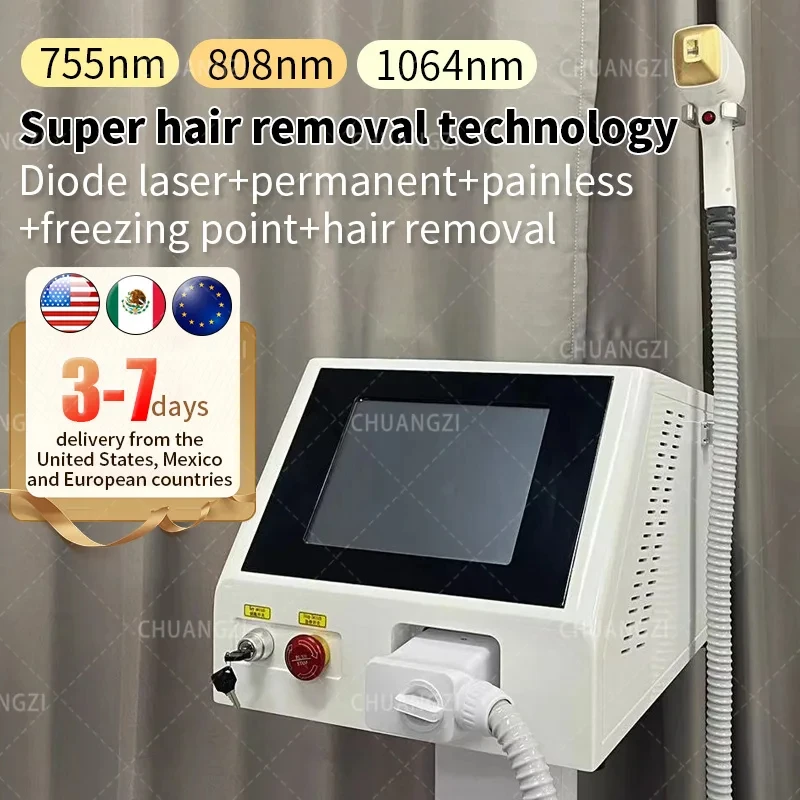 Professional Diode La-ser Hair Remover Epilation Device 2000W 3 Wavelength Ice Platinum 755nm 808nm 1064nm Cooling Painless
Professional Diode La-ser Hair Remover Epilation Device 2000W 3 Wavelength Ice Platinum 755nm 808nm 1064nm Cooling Painless