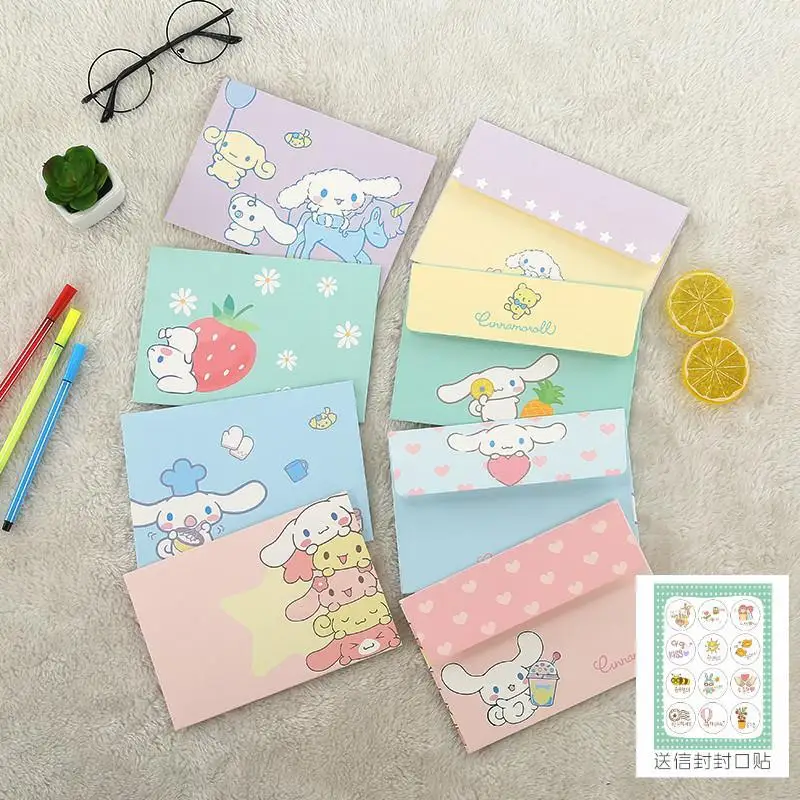 Kawaii New Sanrio Cute Cartoon Color Cinnamoroll Envelope Letter Paper Set Confession Love Letter Paper Letter Cover
Kawaii New Sanrio Cute Cartoon Color Cinnamoroll Envelope Letter Paper Set Confession Love Letter Paper Letter Cover