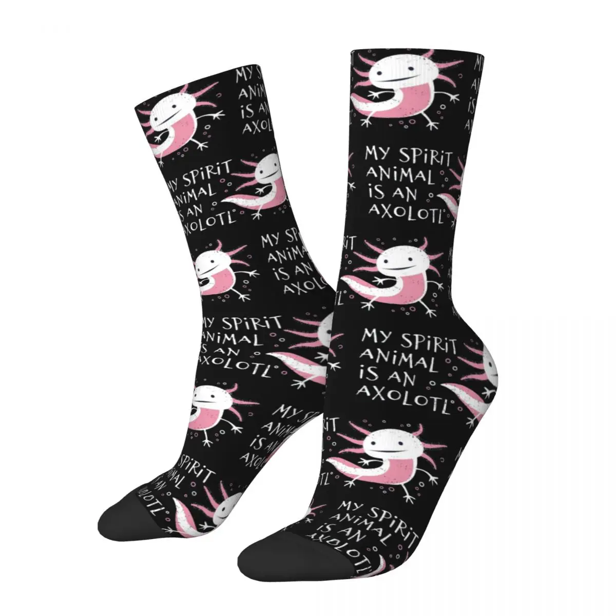 

Милые носки Амфибии-My Spirit с животными это аксолотл, высококачественные чулки, всесезонные длинные носки для мужчин и женщин, подарок на день рождения