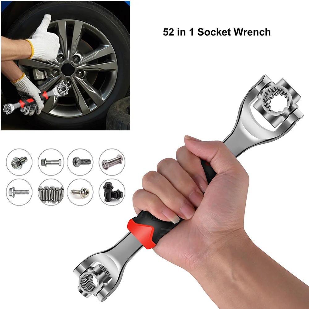 Универсальный гаечный ключ 52 в 1, торцевые ручные инструменты, ручной автомобильный инструмент для механической мастерской, динамометрический ключ из углеродистой стали
Универсальный гаечный ключ 52 в 1, торцевые ручные инструменты, ручной автомобильный инструмент для механической мастерской, динамометрический ключ из углеродистой стали