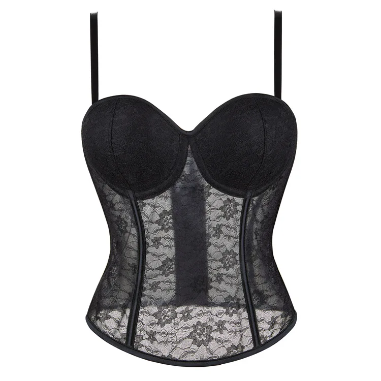 Black Corset Mesh Breathable Bustier with Cup Sexy Underwear Clothes Women's Body Shaping Clothes Shoulder Style Bustier Corset
Black Corset Mesh Breathable Bustier with Cup Sexy Underwear Clothes Women's Body Shaping Clothes Shoulder Style Bustier Corset