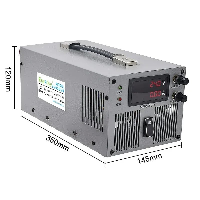 

1500W High Quality Power Supply AC220V To DC 0-600V Regulated DC High Power Digital Display Adjustable Switching Power Supply