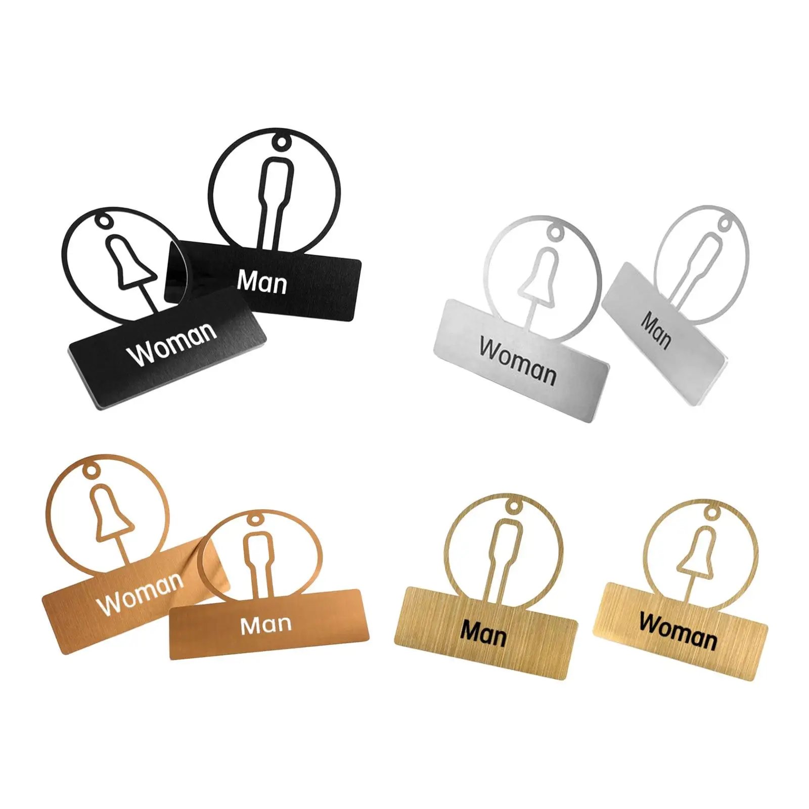 Toilet Door Sign Toilet Symbol Sign Sturdy Identification Sign Bathroom Signage for Hotel Shopping Mall Restaurant Parks Office
Toilet Door Sign Toilet Symbol Sign Sturdy Identification Sign Bathroom Signage for Hotel Shopping Mall Restaurant Parks Office