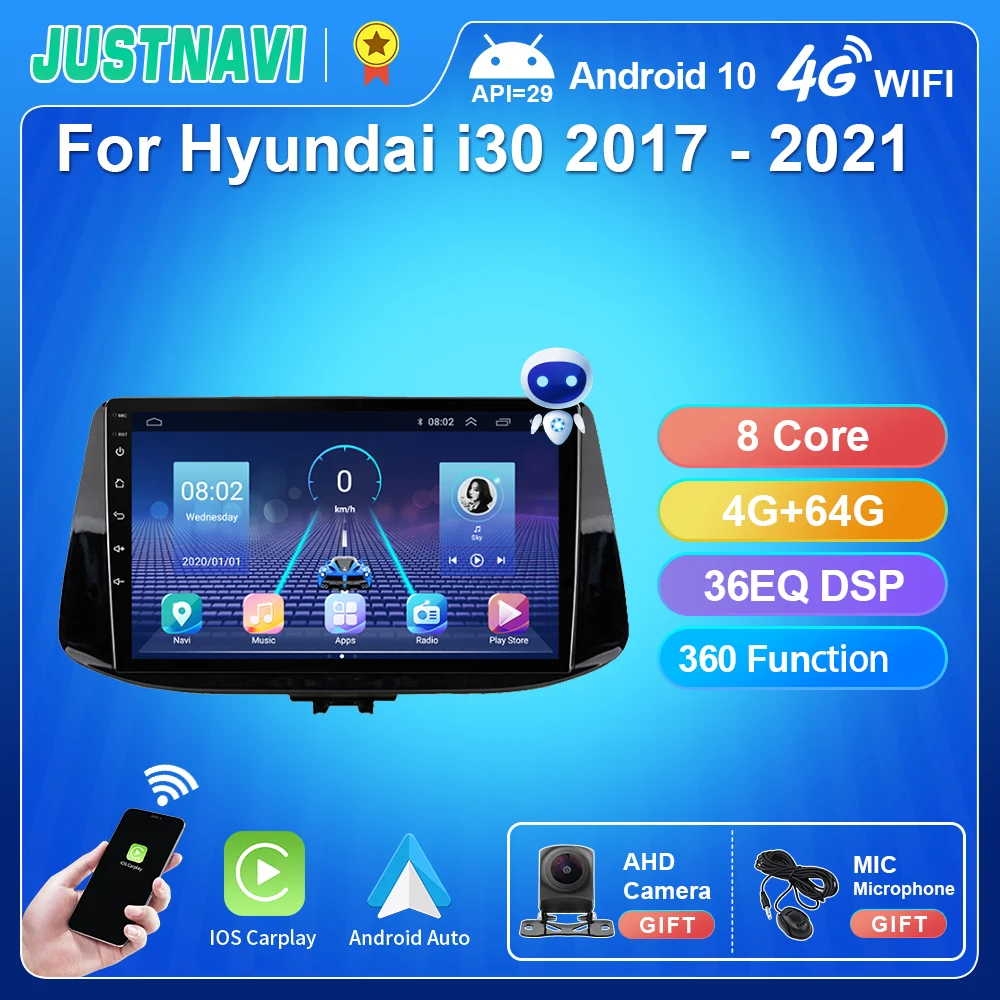 JUSTNAVI 4G LTE 8+128G 8core Car Radio For Hyundai I30 2017-2021 Auto Multimedia Video Player Built-in Carplay GPS Navigation BT
JUSTNAVI 4G LTE 8+128G 8core Car Radio For Hyundai I30 2017-2021 Auto Multimedia Video Player Built-in Carplay GPS Navigation BT