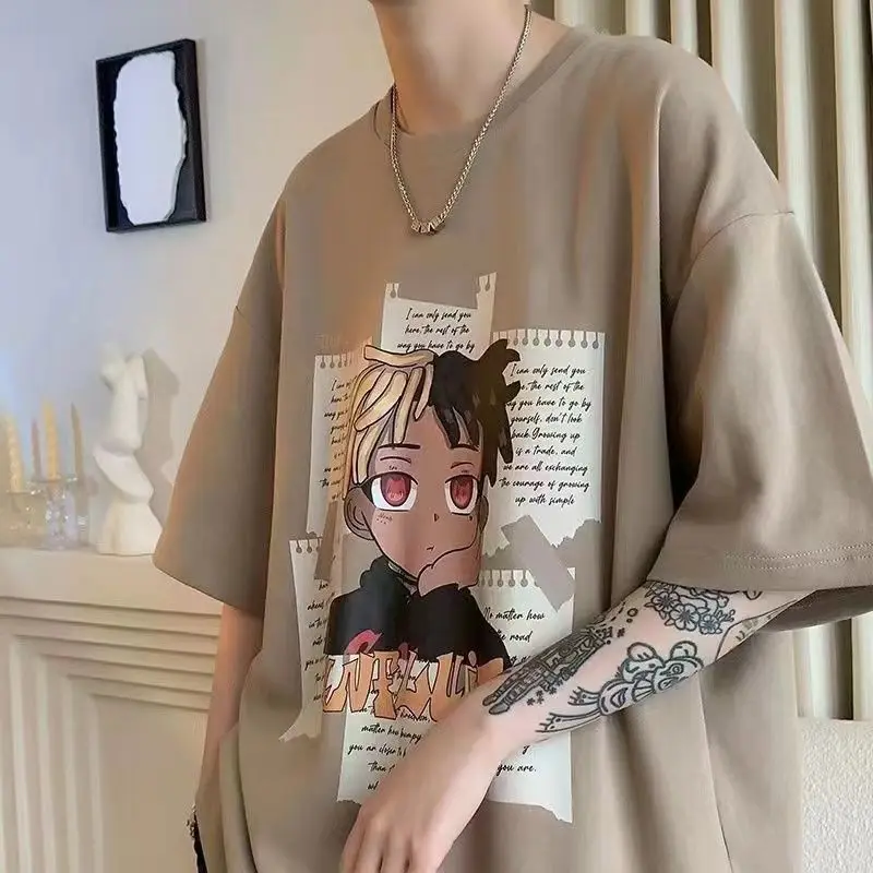 Pure cotton ins American T-shirt men summer short-sleeved new printed retro trendy brand casual versatile heavyweight T-shirt
Pure cotton ins American T-shirt men summer short-sleeved new printed retro trendy brand casual versatile heavyweight T-shirt