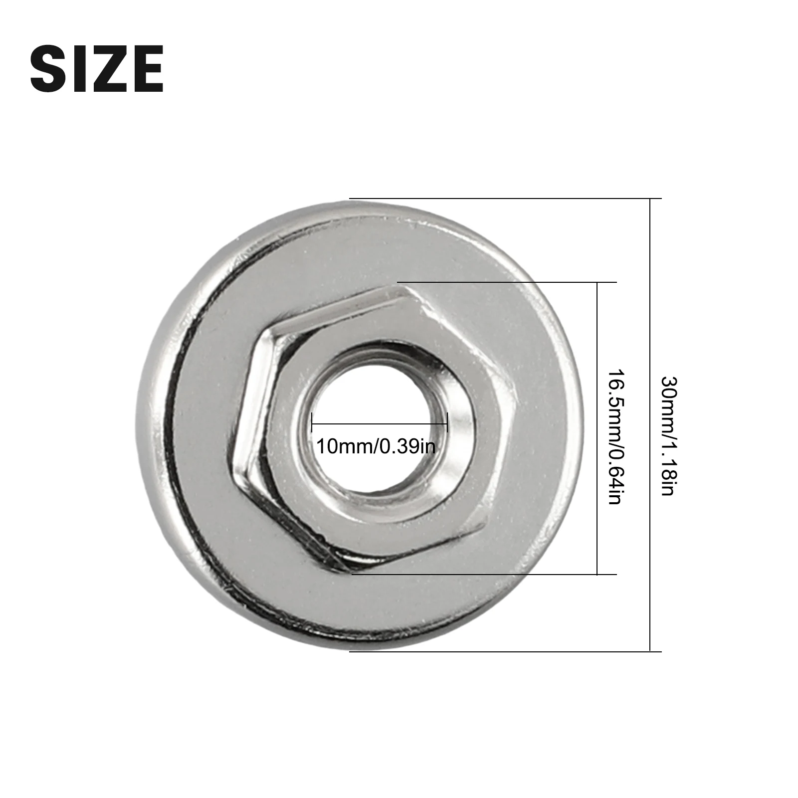 

Durable New Practical Angle Grinder Nut Silver Stainless Steel 1 Piece 1pc Accessory Anti-rust Part Quick Clamp