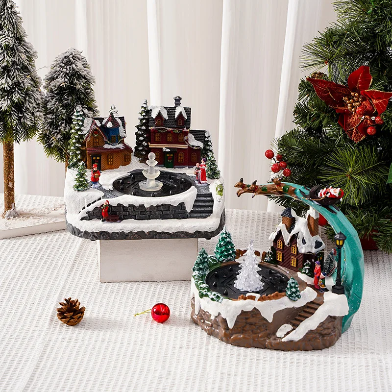 2P New Music Box Santa Claus Snow Mountain Light Train Flying Deer Ornaments Creative Decoration Collection Gift Atmosphere Home
2P New Music Box Santa Claus Snow Mountain Light Train Flying Deer Ornaments Creative Decoration Collection Gift Atmosphere Home