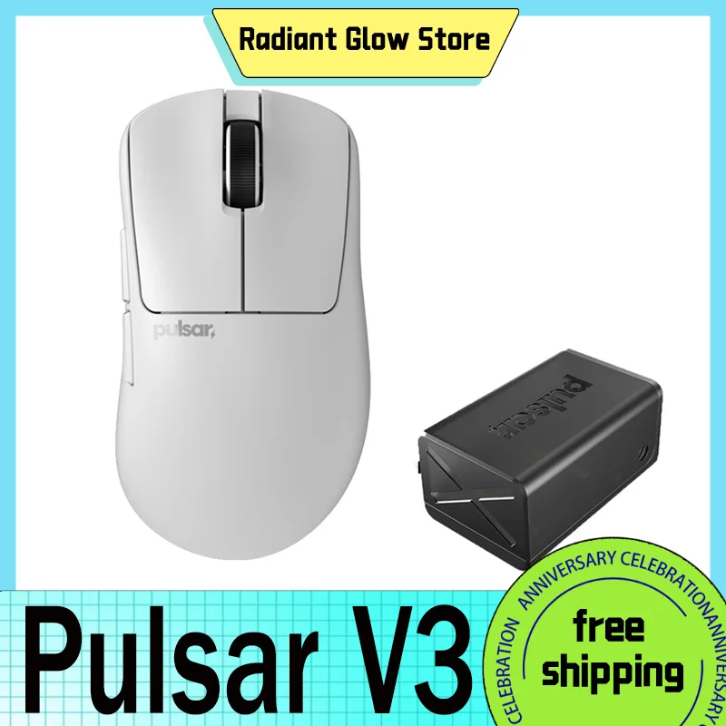 Pulsar V3 Mouse 2.4g Wireless 4k E-Sports Game Mouse Customize Paw3395 58g Light Weight Mouse For Desktop Computer Gifts
Pulsar V3 Mouse 2.4g Wireless 4k E-Sports Game Mouse Customize Paw3395 58g Light Weight Mouse For Desktop Computer Gifts