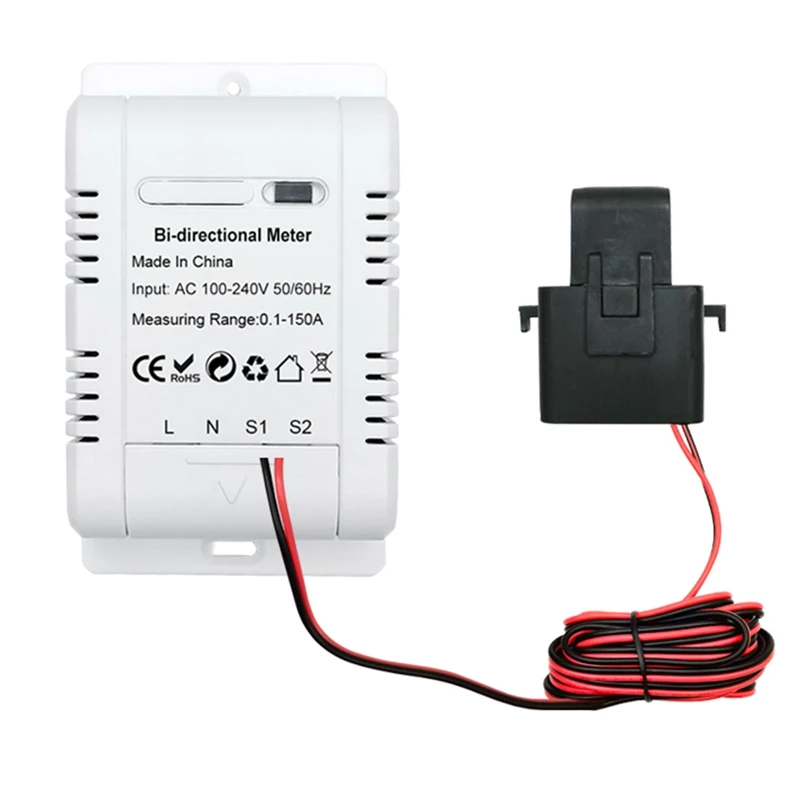 Solar PV Bidirectional Two Way Zigbee Energy Meter With Clamp Current Sensor Tuya Kwh Monitor Automation 110V 240VAC
Solar PV Bidirectional Two Way Zigbee Energy Meter With Clamp Current Sensor Tuya Kwh Monitor Automation 110V 240VAC