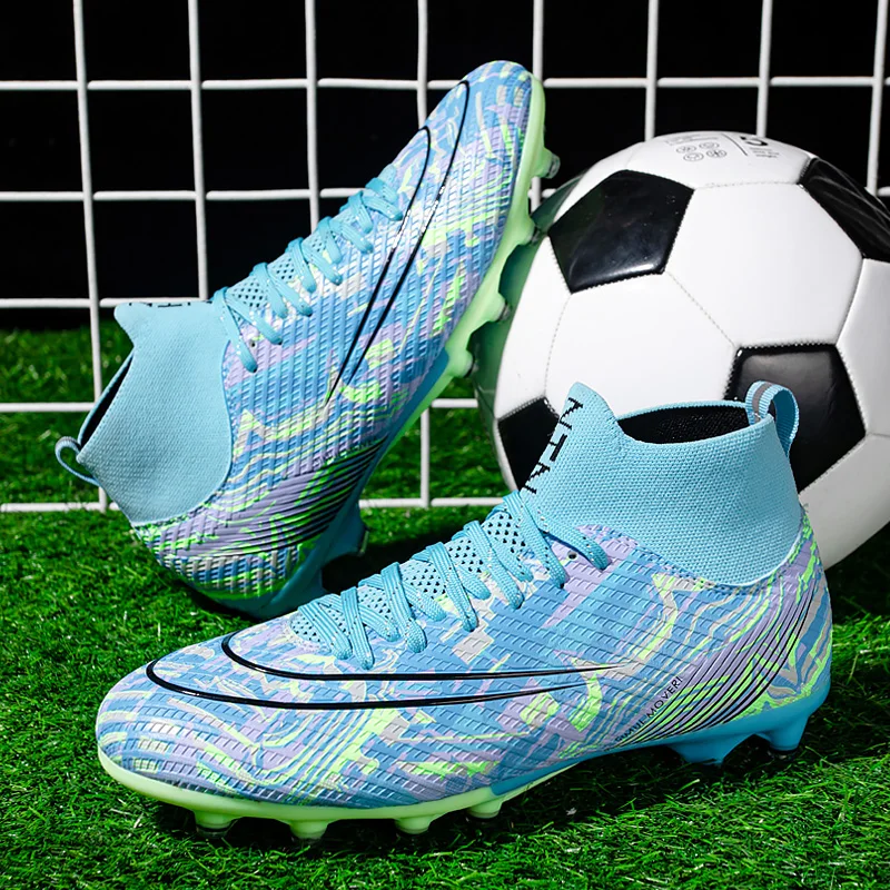 

New Men Soccer Shoes Grass Training Futsal Turf Ankle Top Quality Futsal Football Boots Cleats Breathable Outdoor Football Shoes