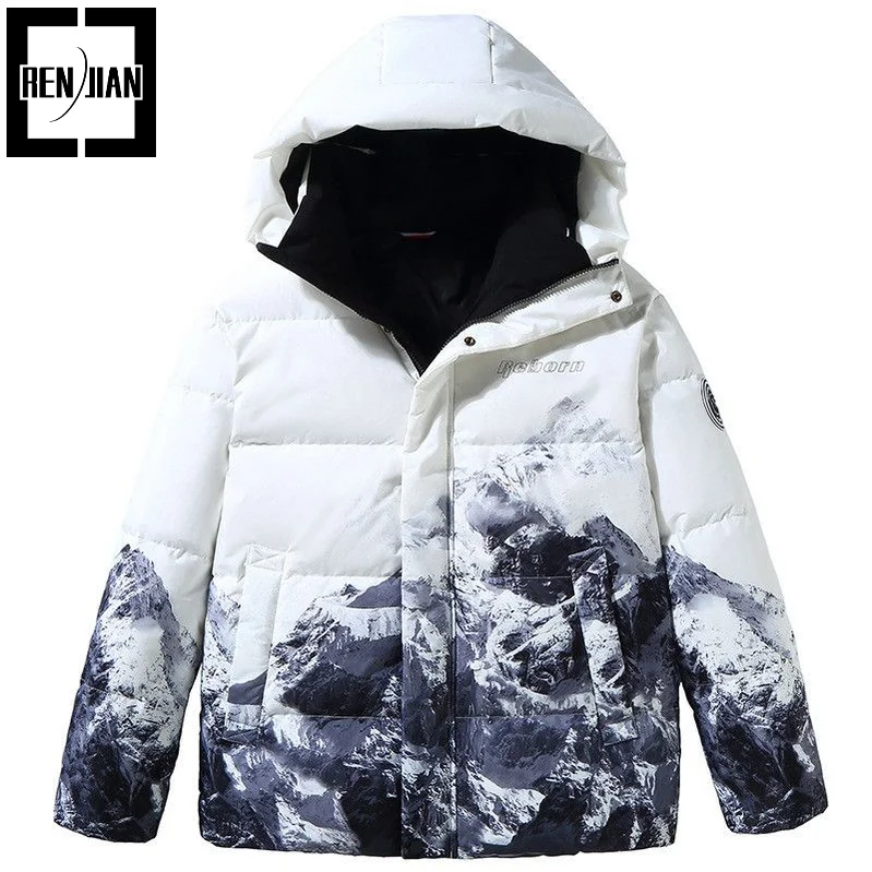 Fashion Warm Puffer Parkas Padded Thick Thermal Overcoat Snow Mountain Pattern Hooded Outerwear Puffy Jacket
Fashion Warm Puffer Parkas Padded Thick Thermal Overcoat Snow Mountain Pattern Hooded Outerwear Puffy Jacket