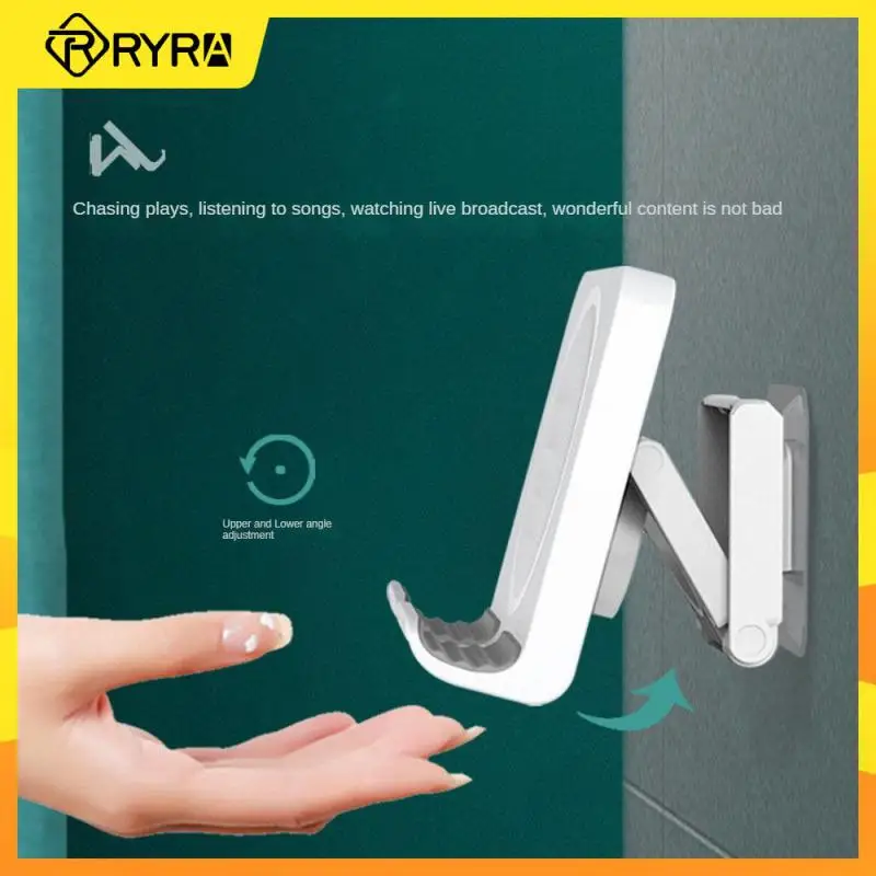 RYRA Wall Mounted Foldable Phone Holder Kitchen Bedroom Bathroom Adjustable Stand For Smartphone Tablet Dual-purpose Bracket
RYRA Wall Mounted Foldable Phone Holder Kitchen Bedroom Bathroom Adjustable Stand For Smartphone Tablet Dual-purpose Bracket