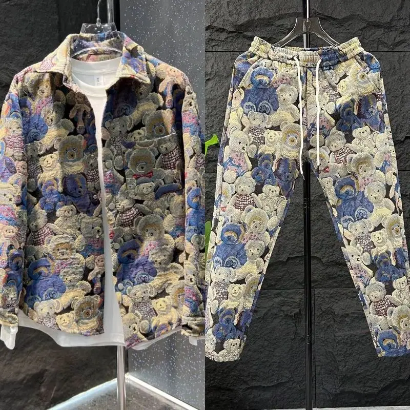 2024 Autumn Best-Selling Jacquard Bear Trendy Suit Men's Slim Fit Colorful Pants Long Harem Pants STREETWEAR Harajuku
2024 Autumn Best-Selling Jacquard Bear Trendy Suit Men's Slim Fit Colorful Pants Long Harem Pants STREETWEAR Harajuku