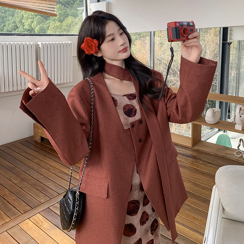 Women Blazer Fashion Ribbon Suit Coat 2024 Spring Fall Elegant Chic Loose Korean Style Casual Long Sleeve Jacket Outerwear 0812
Women Blazer Fashion Ribbon Suit Coat 2024 Spring Fall Elegant Chic Loose Korean Style Casual Long Sleeve Jacket Outerwear 0812