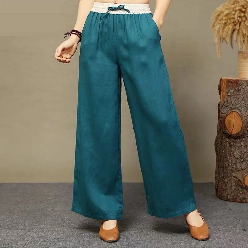 New Arrival 2022 Spring Summer Women Elastic Waist Loose Ankle-length Pants all-matched Casual cotton linen Wide Leg Pants V866
New Arrival 2022 Spring Summer Women Elastic Waist Loose Ankle-length Pants all-matched Casual cotton linen Wide Leg Pants V866
