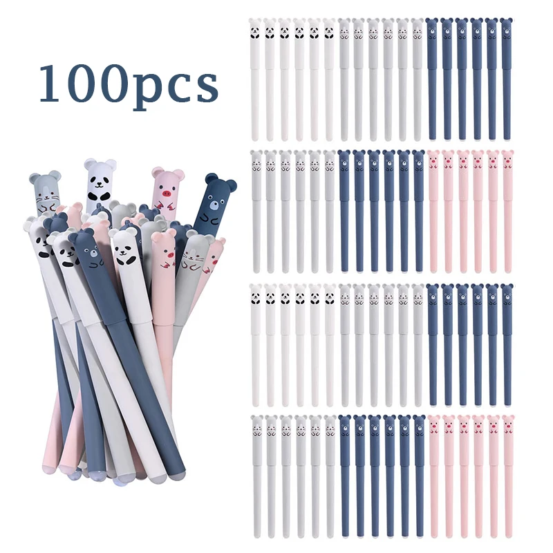 100Pcs Kawaii Erasable Pens for Writing Girls Gifts Cute Bear Gel Pen Office Accessories School Supplies Stationery
100Pcs Kawaii Erasable Pens for Writing Girls Gifts Cute Bear Gel Pen Office Accessories School Supplies Stationery