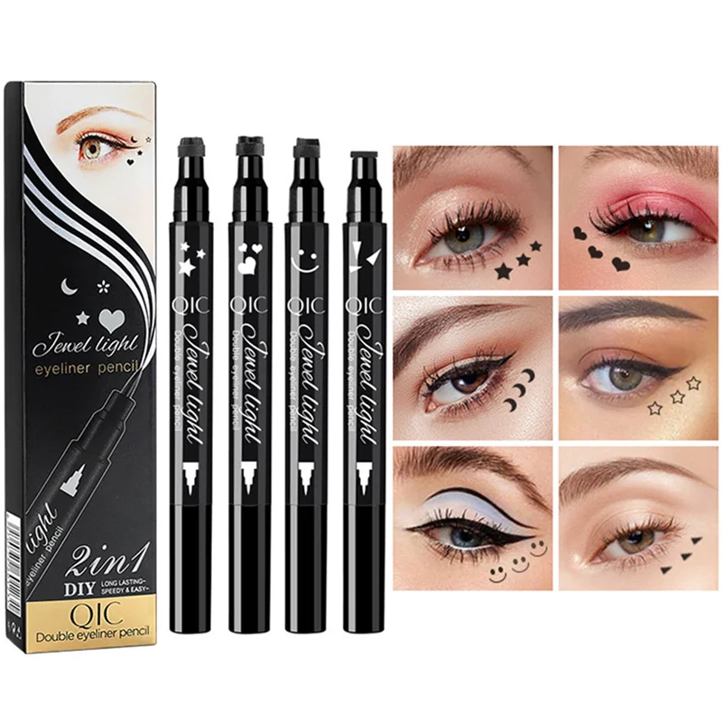 

Star Stamp Liquid Eyeliner Pen Matte Smooth Eye Makeup Tool Double-headed Waterproof Liquid Eyeliner Long-lasting Cosmetics