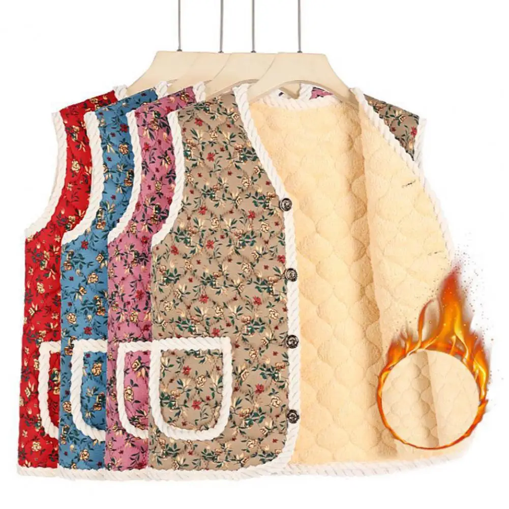 Lightweight Women Vest Floral Print Padded Plush Vest Stylish Winter Cardigan with Windproof V Neck Pockets for Women V Neck
Lightweight Women Vest Floral Print Padded Plush Vest Stylish Winter Cardigan with Windproof V Neck Pockets for Women V Neck