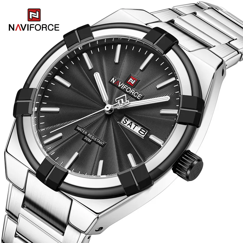 2023 Top Brand Naviforce Men's Sports Watches Simple Business Design Waterproof Stainless Steel Belt Durable Quartz Wristwatch
2023 Top Brand Naviforce Men's Sports Watches Simple Business Design Waterproof Stainless Steel Belt Durable Quartz Wristwatch