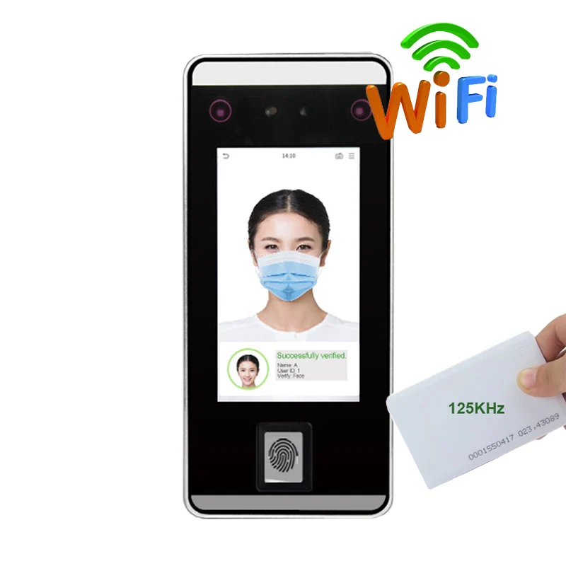 

SpeedFace-V5L WIFI TCP/IP Visible Light Palm Fingerprint Facial Recognition RFID Card Door Access Control System Time Attendance