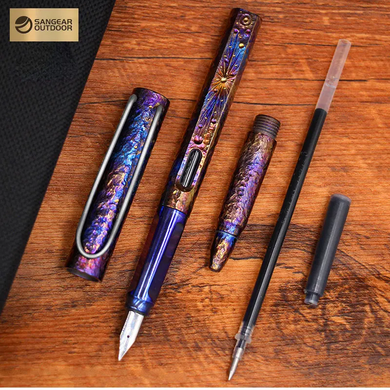 Multi-functional EDC Titanium Alloy Handmade Tactical Pen Two Use Metal Press Bolt Pen DIY Signature Pen Outdoor Tool
Multi-functional EDC Titanium Alloy Handmade Tactical Pen Two Use Metal Press Bolt Pen DIY Signature Pen Outdoor Tool