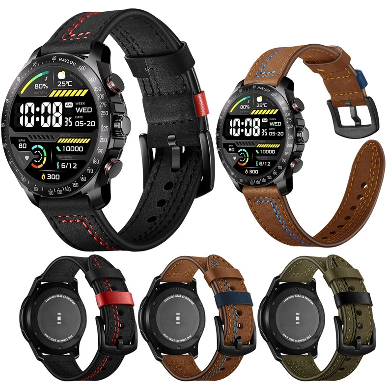 Quick Release Leather Watchbands for HAYLOU Solar Pro Casual Belt Smart Watch Strap Soft Bracelet Wrist Watch Band 22mm
Quick Release Leather Watchbands for HAYLOU Solar Pro Casual Belt Smart Watch Strap Soft Bracelet Wrist Watch Band 22mm