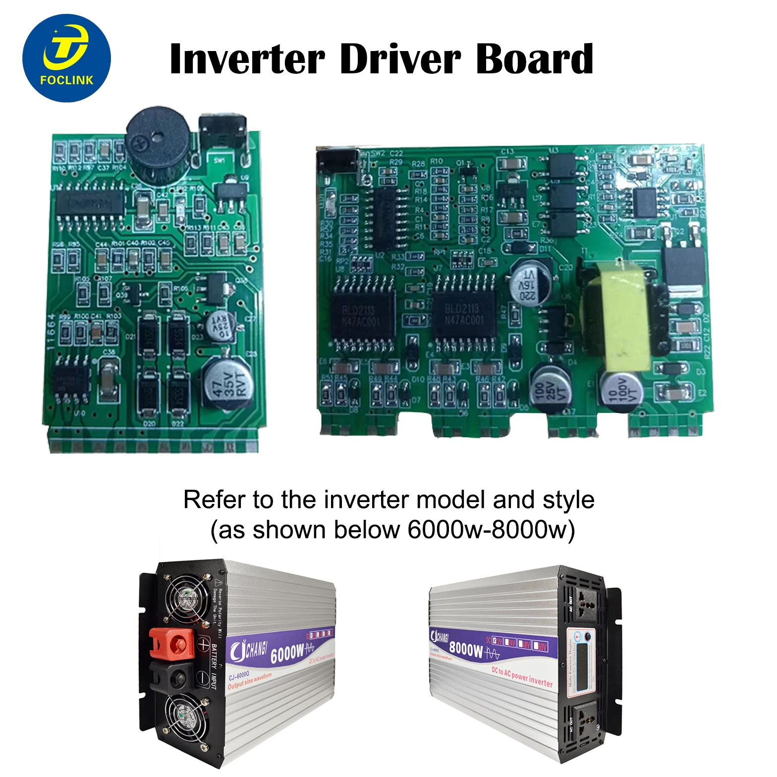 6000W 8000W DC 12V-72V To AC 110V 220V Inverter Accessories Inverter Driver Board Power Module Drive Core Transformer
6000W 8000W DC 12V-72V To AC 110V 220V Inverter Accessories Inverter Driver Board Power Module Drive Core Transformer