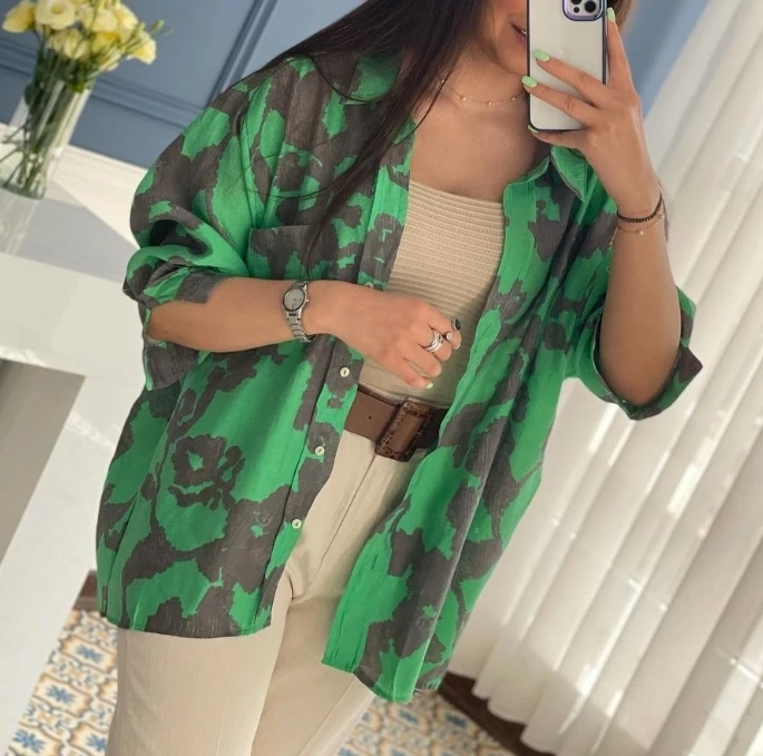 Casual Shirt Jacket Summer Women Fashion Loose Fit Tie Dye Printed Flip Collar Long Sleeved Single Beasted Cardigan Shirt Jacket
Casual Shirt Jacket Summer Women Fashion Loose Fit Tie Dye Printed Flip Collar Long Sleeved Single Beasted Cardigan Shirt Jacket