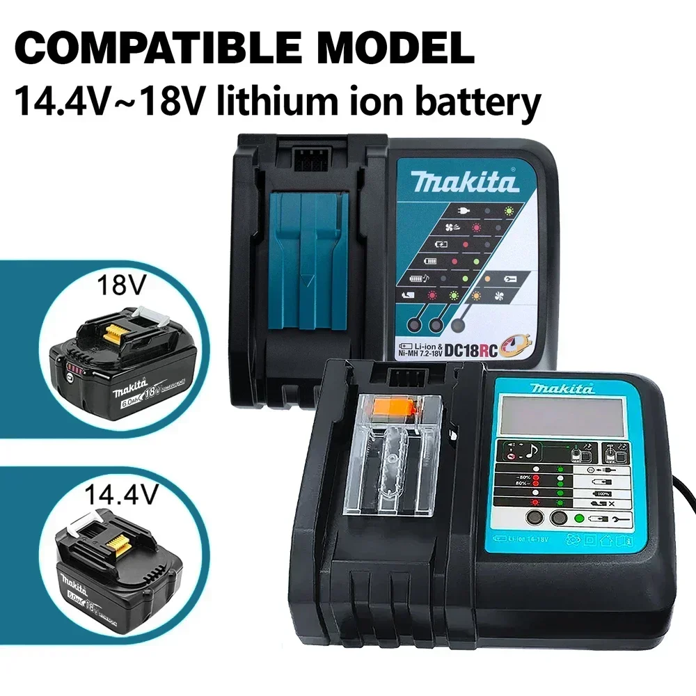 Original Makita DC18RC Li-ion Battery Charger With LED Display 14.4V 18V Bl1830 Bl1430 Dc18Ra Electric Power DC18Rct 3A Charging
Original Makita DC18RC Li-ion Battery Charger With LED Display 14.4V 18V Bl1830 Bl1430 Dc18Ra Electric Power DC18Rct 3A Charging