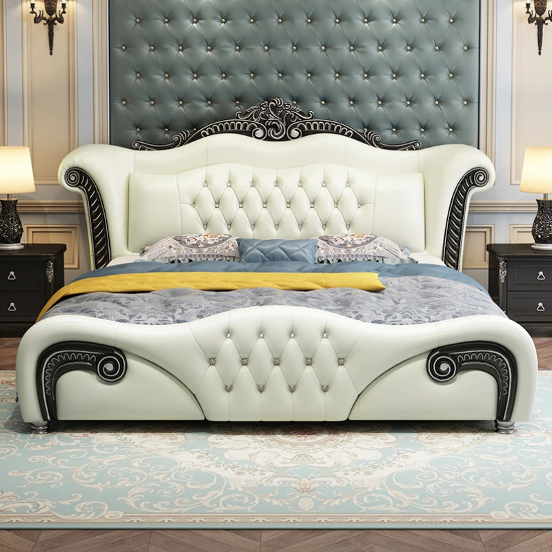 Modern Whitr Waterproof Double Bed Wood High End Bedroom Frame Double Bed Luxury Sleeping Letti Matrimoniali Home Furniture
Modern Whitr Waterproof Double Bed Wood High End Bedroom Frame Double Bed Luxury Sleeping Letti Matrimoniali Home Furniture