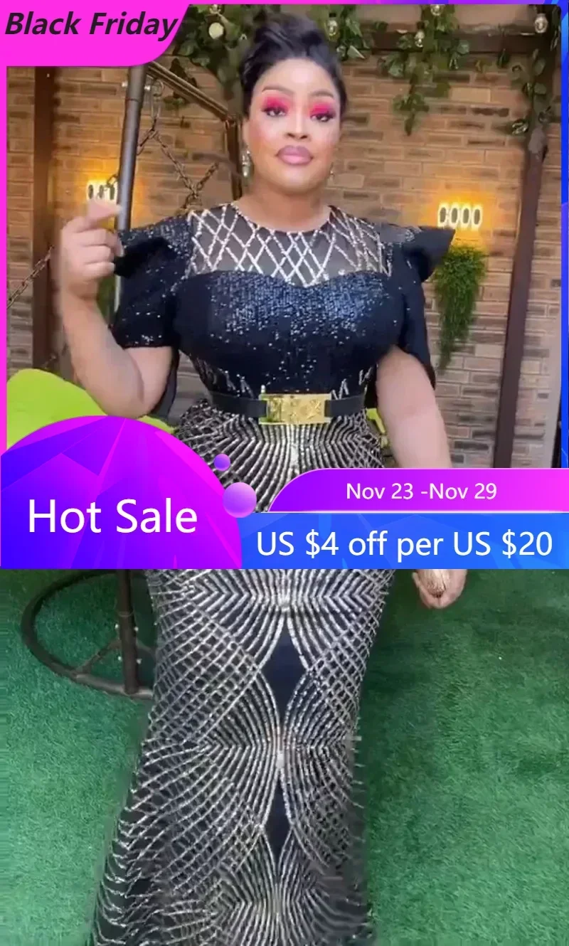 African Luxury Sequin Evening Dresses for Women Elegant Wedding Party Long Christmas Dress Ankara Outfits Gown Ladies Clothing
African Luxury Sequin Evening Dresses for Women Elegant Wedding Party Long Christmas Dress Ankara Outfits Gown Ladies Clothing