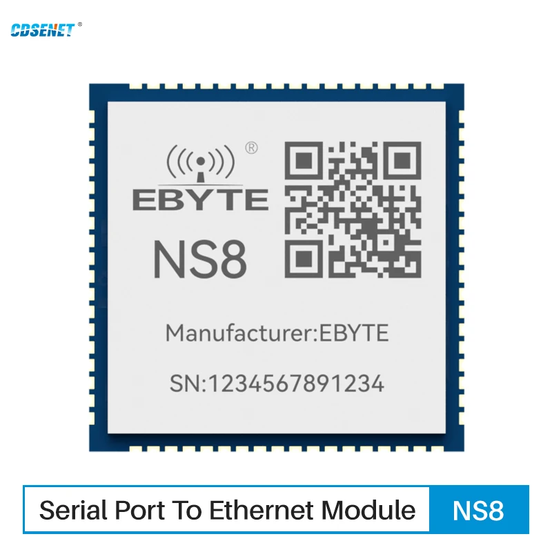 

8 Serial Ports to Ethernet Module CDSENET NS8 TTL to RJ45 PHY Modbus Gateway RTU TCP UDP HTTP MQTT Low Power Heartbeat Packet