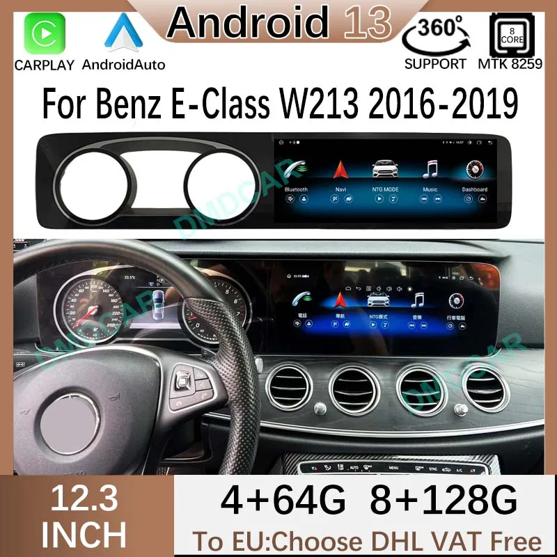 Android13 GPS Navigation MT8259 12.3" 8+128G Multimedia Radio Stereo Player Touch Scree For Mercedes Benz E Class W213 2016-2019
Android13 GPS Navigation MT8259 12.3" 8+128G Multimedia Radio Stereo Player Touch Scree For Mercedes Benz E Class W213 2016-2019