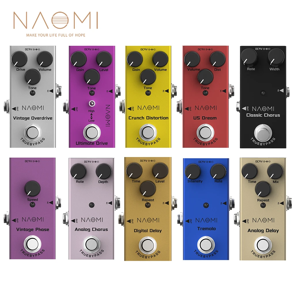 NAOMI Mini Electric Guitar Pedal Chorus/Tremolo/Delay/Overdrive DV 9V True Bypass Guitar Accessories
NAOMI Mini Electric Guitar Pedal Chorus/Tremolo/Delay/Overdrive DV 9V True Bypass Guitar Accessories
