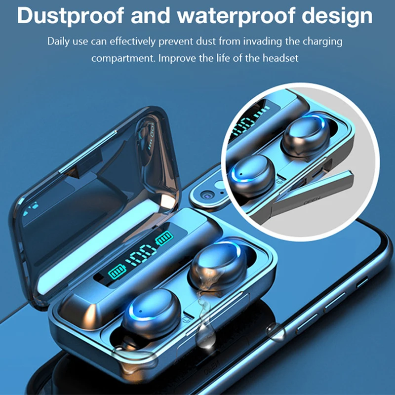 Новинка TWS F9 Fone Bluetooth-наушники гарнитура с сенсорным управлением Hi-Fi