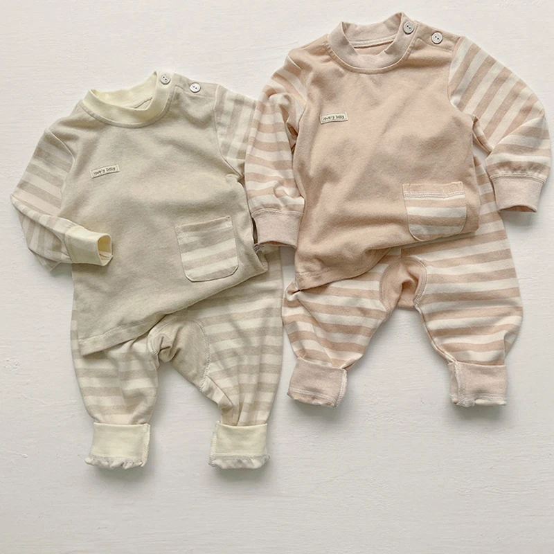 LZH 2022 New Baby Girl Clothes Spring Home Clothing Suits Infant Baby Pajamas Set Striped Long Sleeve Top + Pants Set 0-24 Month
LZH 2022 New Baby Girl Clothes Spring Home Clothing Suits Infant Baby Pajamas Set Striped Long Sleeve Top + Pants Set 0-24 Month