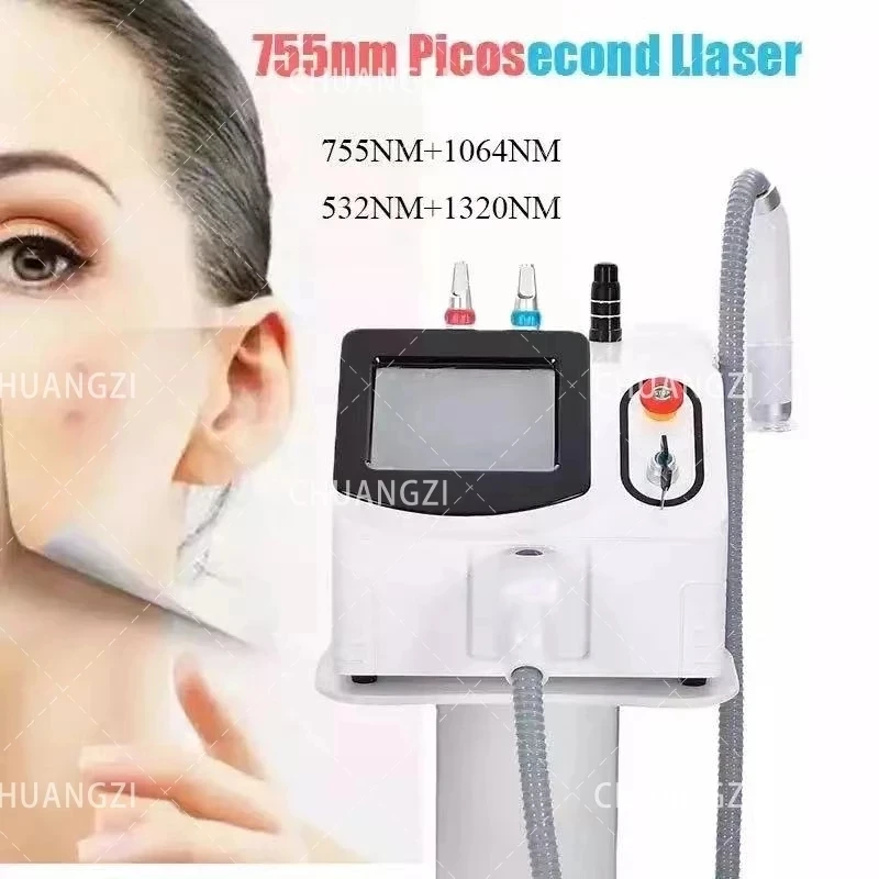 

Professional Q Switch ND YAG Laser Tattoo Removal Machine Pico Laser 755 1320 1064 532nm Picosecond Beauty Equipment