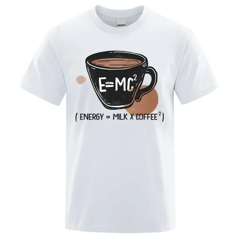 Футболка мужская с забавным принтом Energy = milk * coffee², модная повседневная хлопковая одежда большого размера с короткими рукавами и карманами, Tshi
Футболка мужская с забавным принтом Energy = milk * coffee², модная повседневная хлопковая одежда большого размера с короткими рукавами и карманами, Tshi